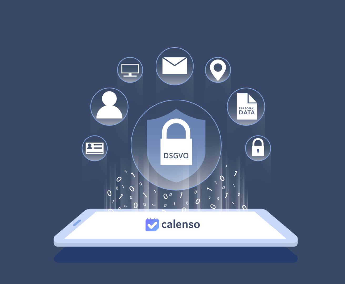 Handy mit Zahlen, welche Richtung DSGVO, Kunde, Mail, persönliche Daten etc. gehen, als Symbolbild zu rechtlichen Verwendung von Calenso