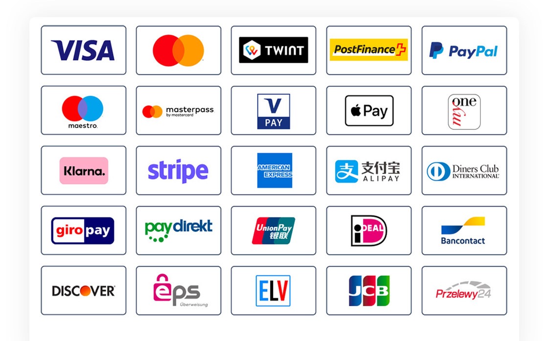 Online payment methods at Calenso Appointment Booking