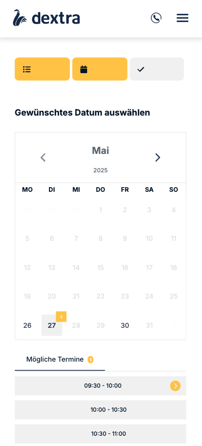 Calenso Helsana Buchung Screenshot 1