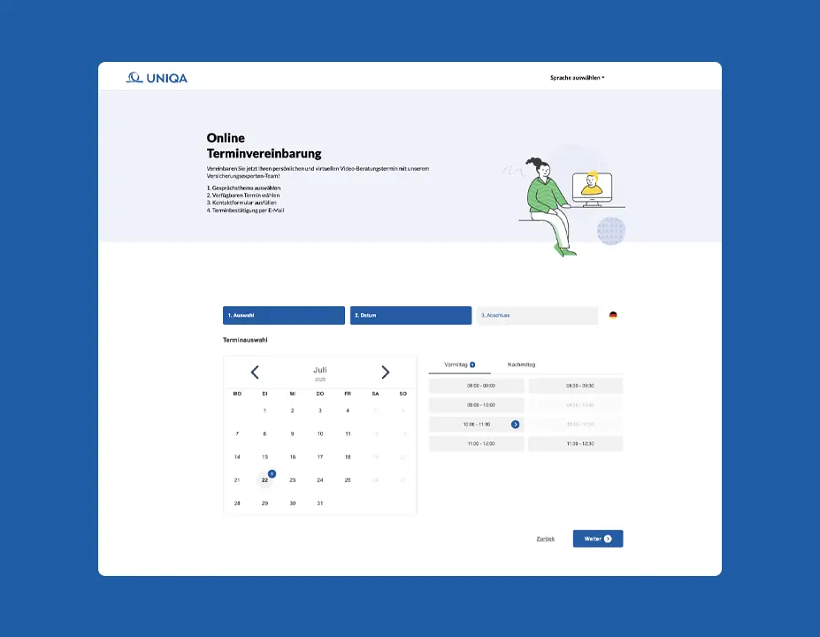 uniqa-insurance-terminbuchung-header