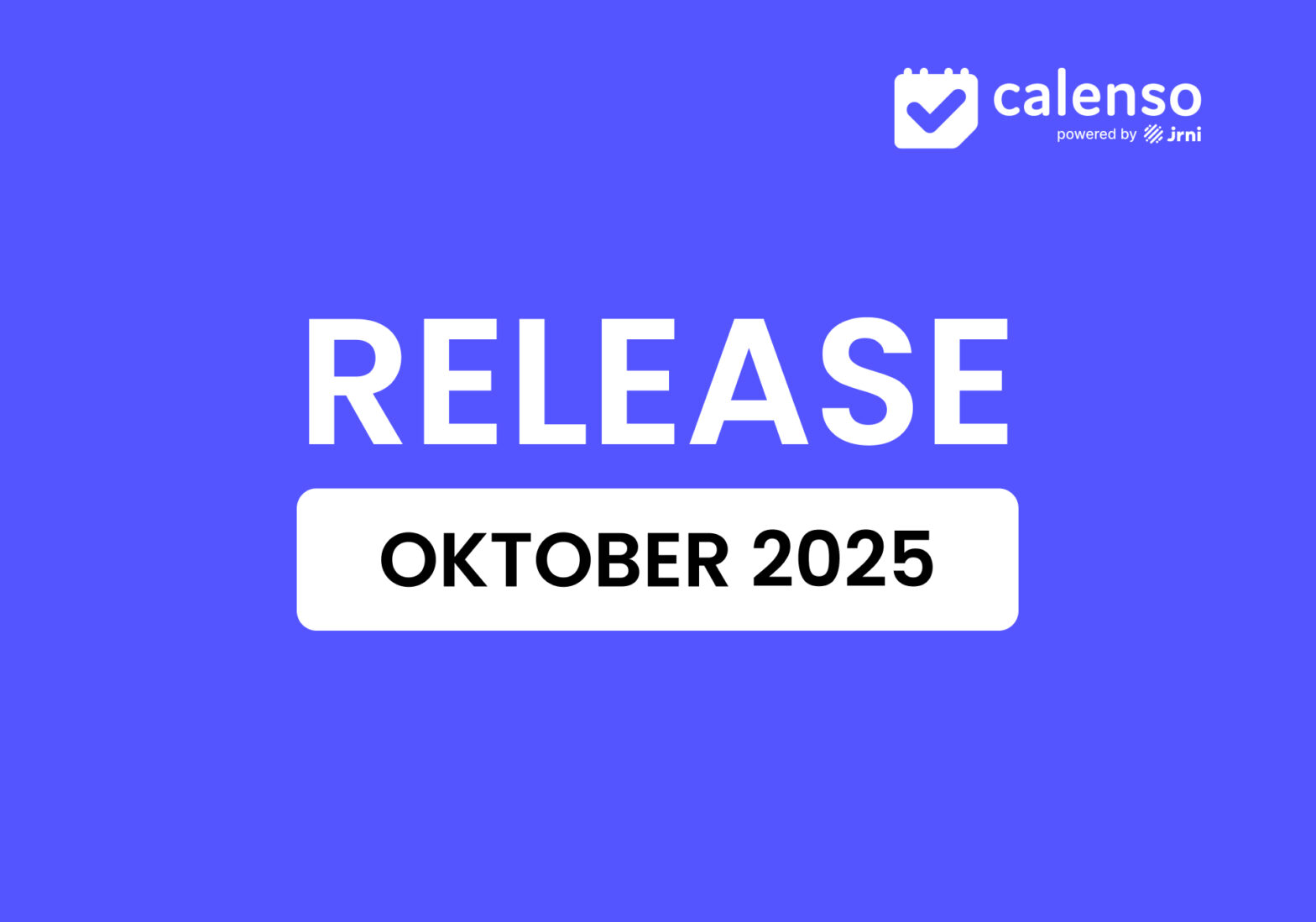 Calenso Release October 2025 - New functions and improvements